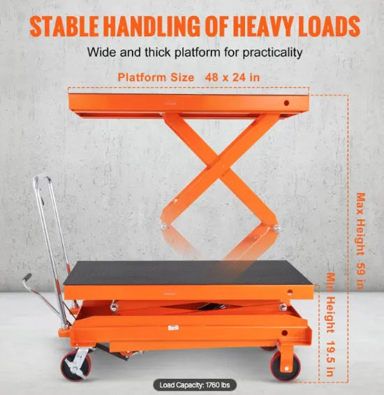 Heavy-duty hydraulic lift table supporting large industrial components during production.
