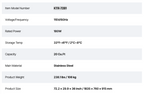72" Commercial Refrigerator specs