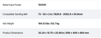 Technical specifications of a sanding belt on a white background