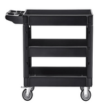 close up of heavy duty industrial utility cart designed for material handling and production use