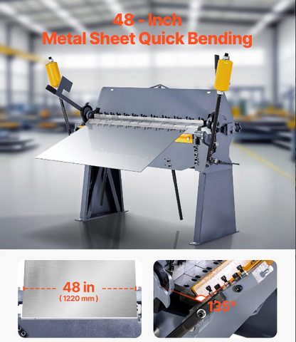 commercial metalworking brake machine used in fabrication and manufacturing facilities