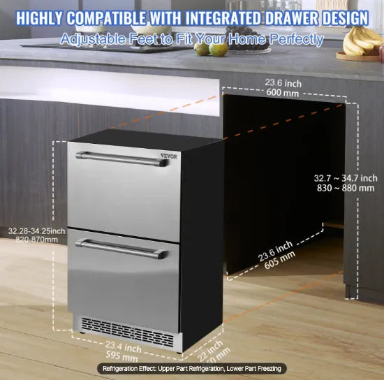 commercial undercounter refrigerator 4.87 cu ft
