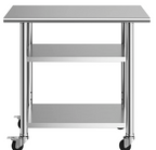Commercial stainless steel work table for restaurant kitchen food preparation