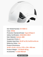 Safety hard hat helping protect construction workers from overhead job-site hazards.