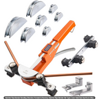 Compact ratcheting tubing bender kit for HVAC copper pipe bending