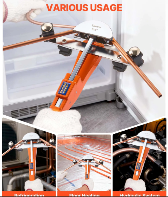 Professional tubing bender kit with multiple bending dies