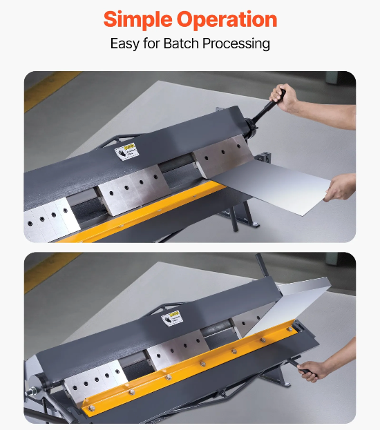 sheet metal bending machine used for custom fabrication, brackets, trays, and metal enclosures