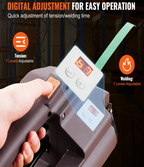 Digital packaging and pallet strapping tool used for high-volume shipping operations