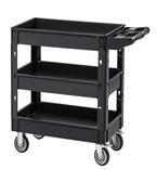 industrial rolling utility cart used for moving parts, supplies, and inventory in warehouse operations