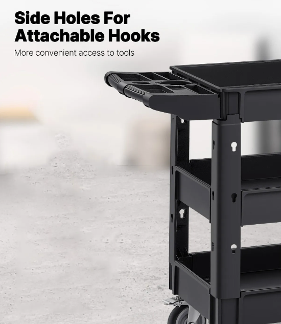 Heavy Duty Rolling Service Cart in Workshop