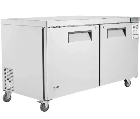 Commercial stainless steel 2 door reach-in refrigerator for restaurants and commercial kitchens