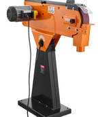 Industrial belt grinder with 2200W motor for metal grinding and fabrication work