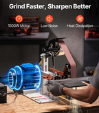 Industrial 2HP belt grinder used for knife making, bevel grinding, and blade shaping