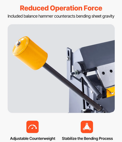 industrial sheet metal bending brake with removable fingers for custom fabrication projects