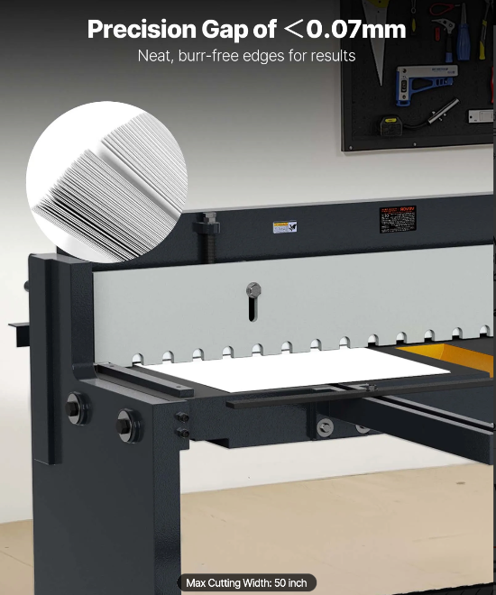 industrial floor shear machine designed for precise sheet metal processing and production work