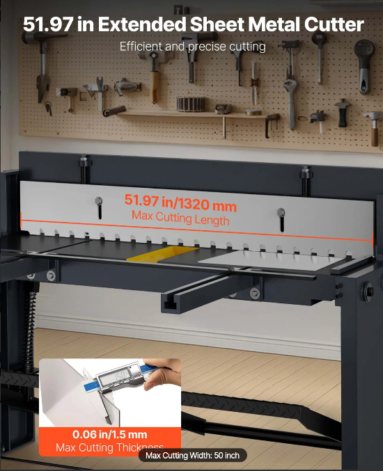 professional metal fabrication shear creating straight and repeatable sheet metal cuts