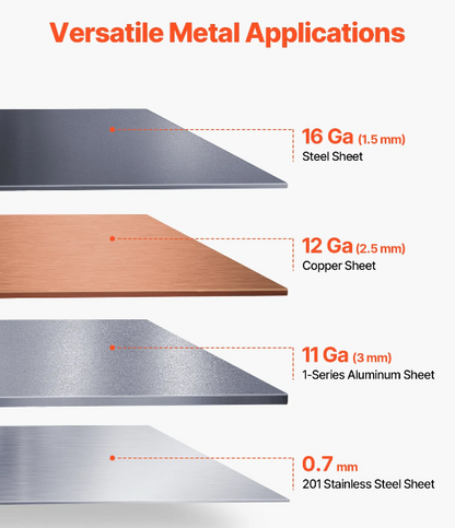 Bending brake machine material specs