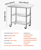 Industrial stainless steel workstation for manufacturing facility