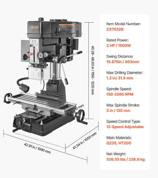 Heavy-duty milling machine worktable and vise assembly for accurate metalworking projects
