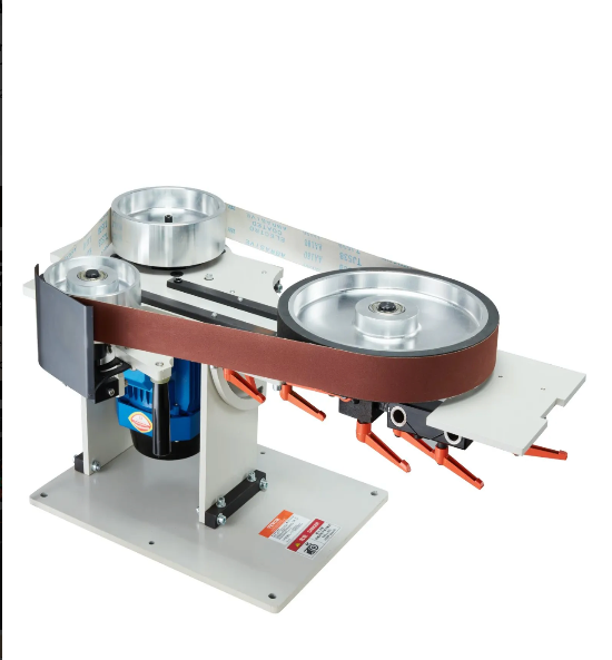 Belt sander machine on a white background