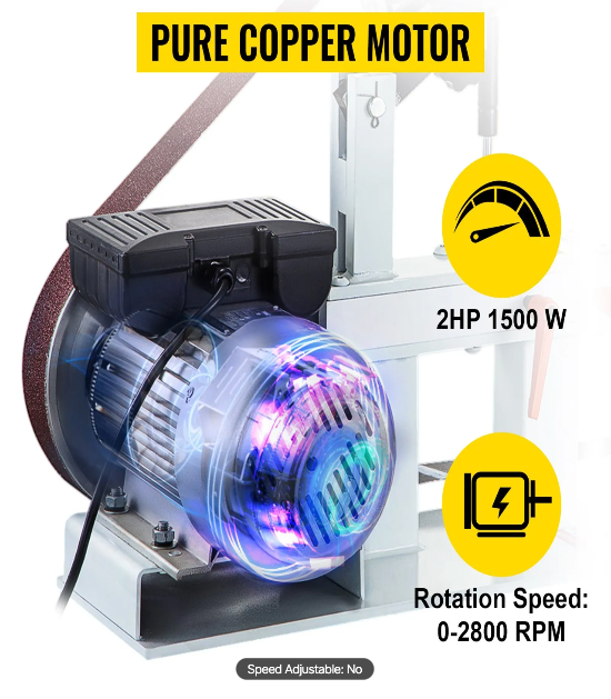 Industrial bench sander for metal finishing and deburring