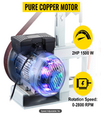 Industrial bench sander for metal finishing and deburring