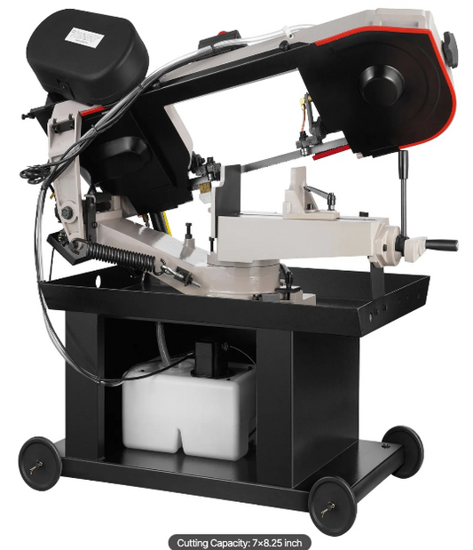 Bandsaw machine back view