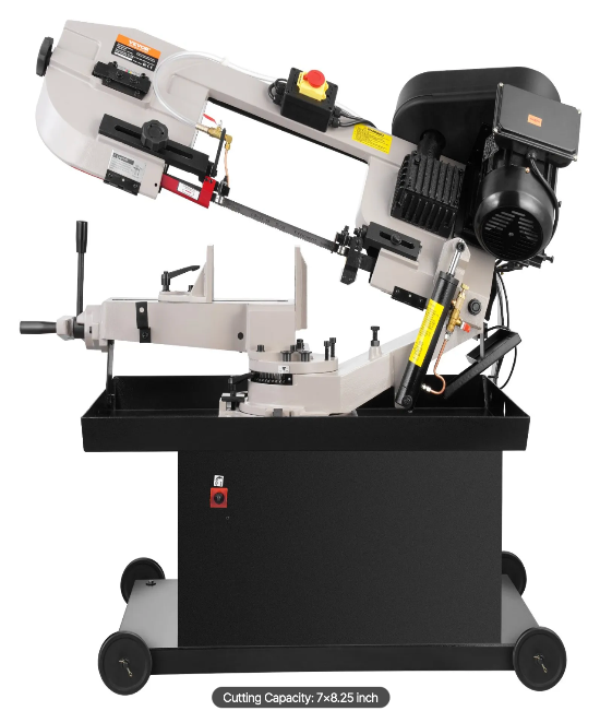 Bandsaw machine front view