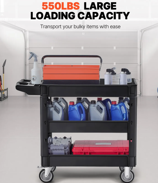 industrial utility cart used on production lines for efficient material and tool delivery