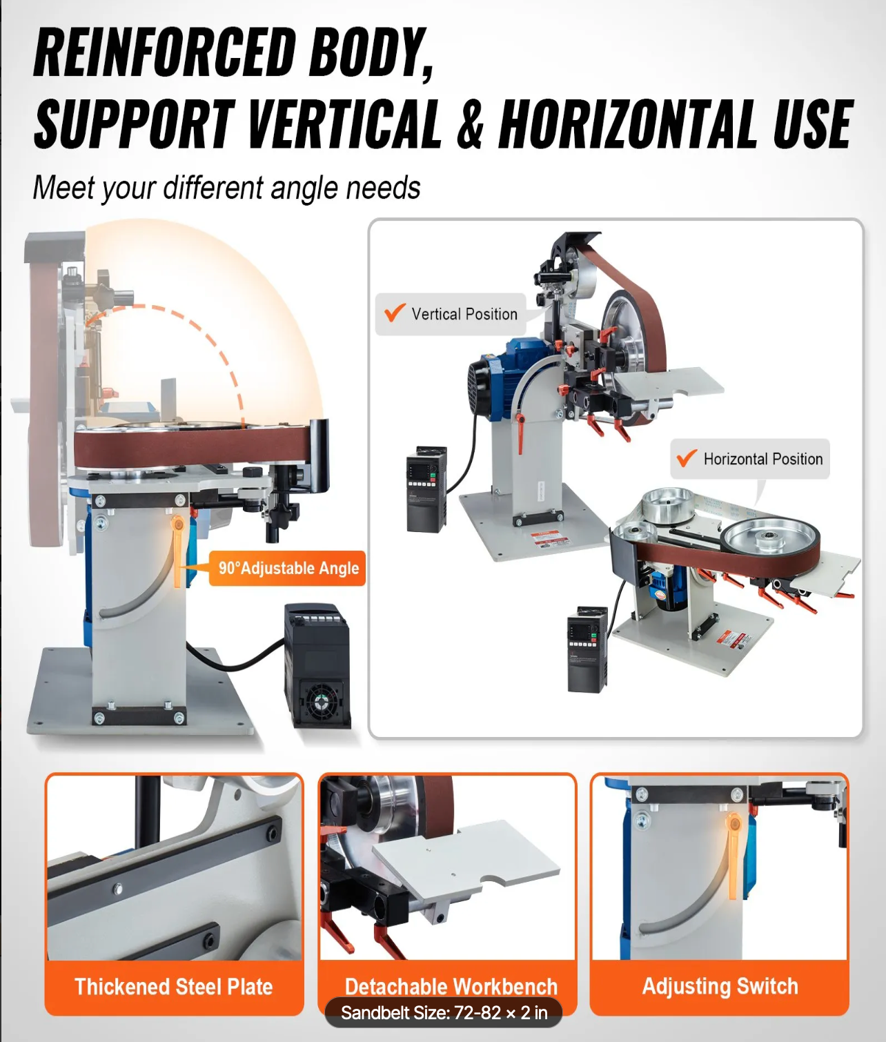 2-Position Horizontal Band Saw – Multi-Material Cutting Machine for Metal, Wood & Plastic