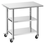Heavy duty stainless steel workstation for commercial kitchen use