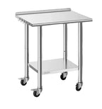 Stainless steel work table with wheels 