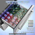 stainless steel built in drawer refrigerator